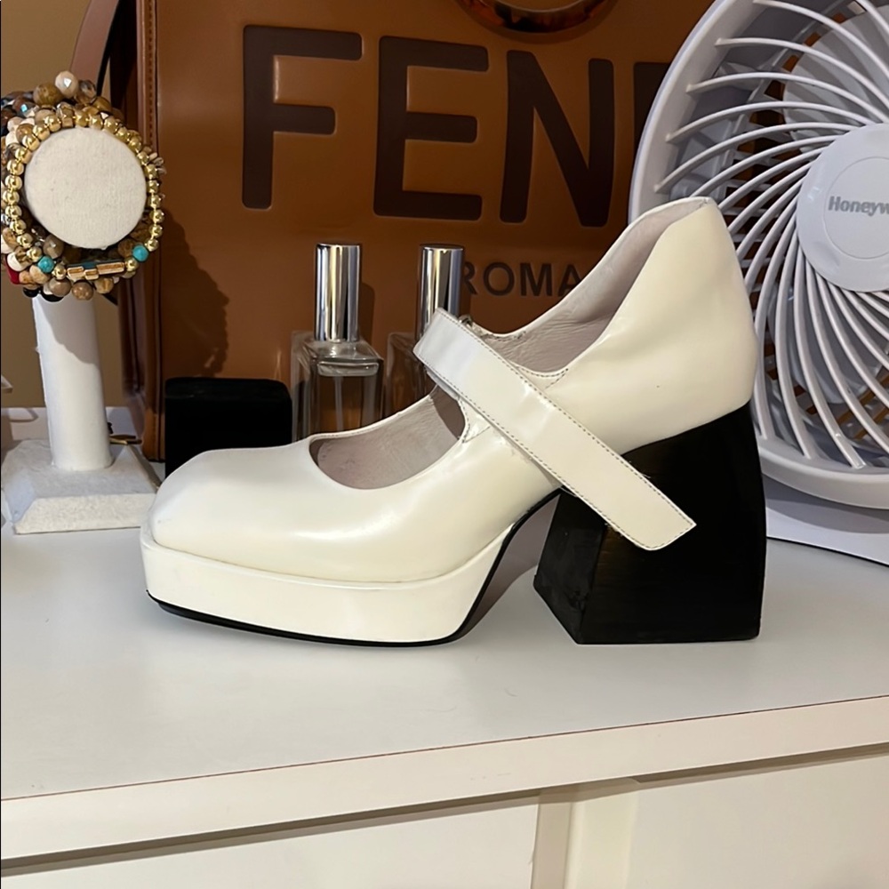 J. Campbell White Platform Mary Jane Shoes. You’ll never find a price lower